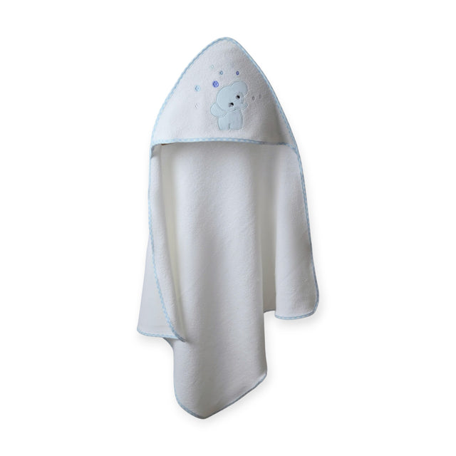 Blooms and Butterflies Jumbo Babies Blue Hooded Towel