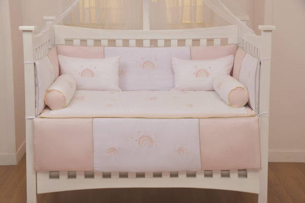 Blooms and Butterflies Rainbow Pink Rectangle Pillowcase