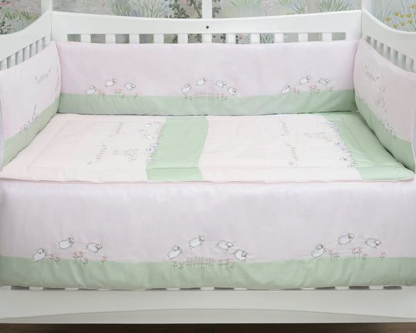 Blooms and Butterflies Lambs in Meadow Bumper Set