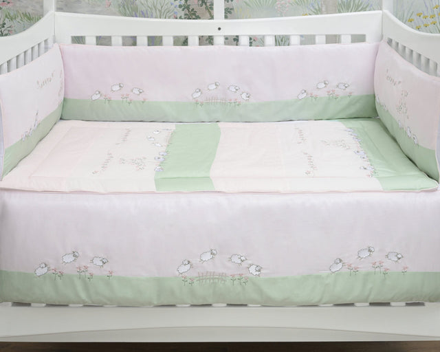 Blooms and Butterflies Lambs in Meadow Bumper Set