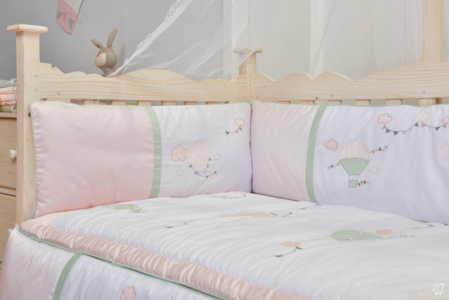 Blooms and Butterflies Windy Pink Bumper Set