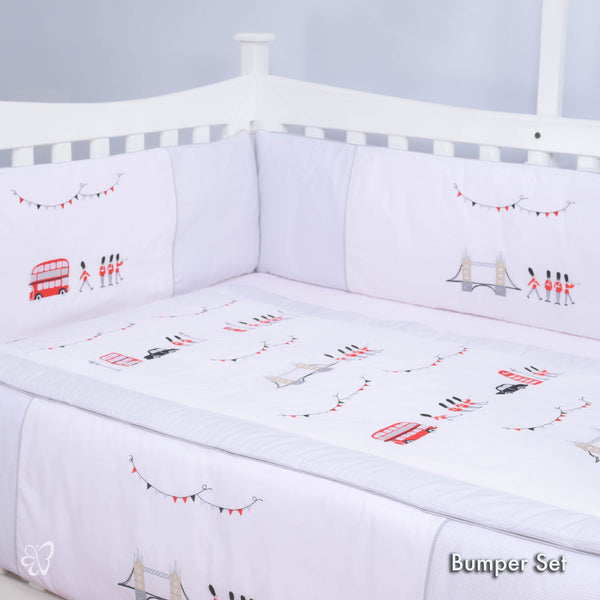 Blooms and Butterflies London Bridge Bumpers 4Pcs Cover Set