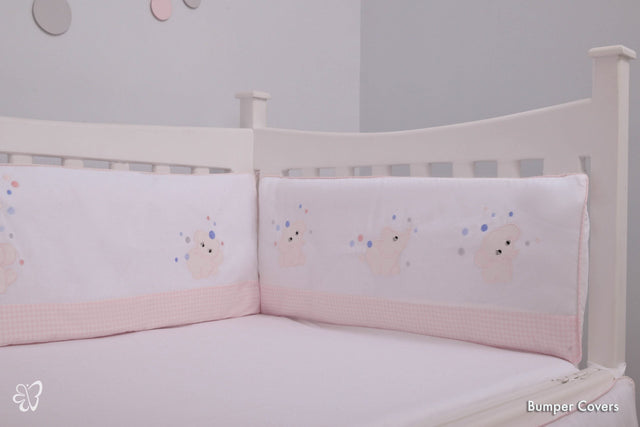 Blooms and Butterflies Jumbo Babies Pink Bumper Set