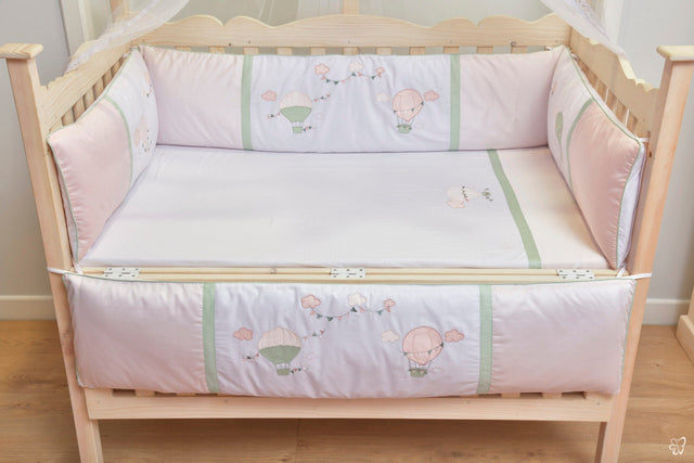 Blooms and Butterflies Windy Pink Bumper Set