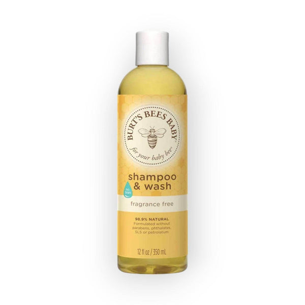 Burt's Bees Baby Shampoo & Wash Fragrance Free, 350ml - BabyAmore