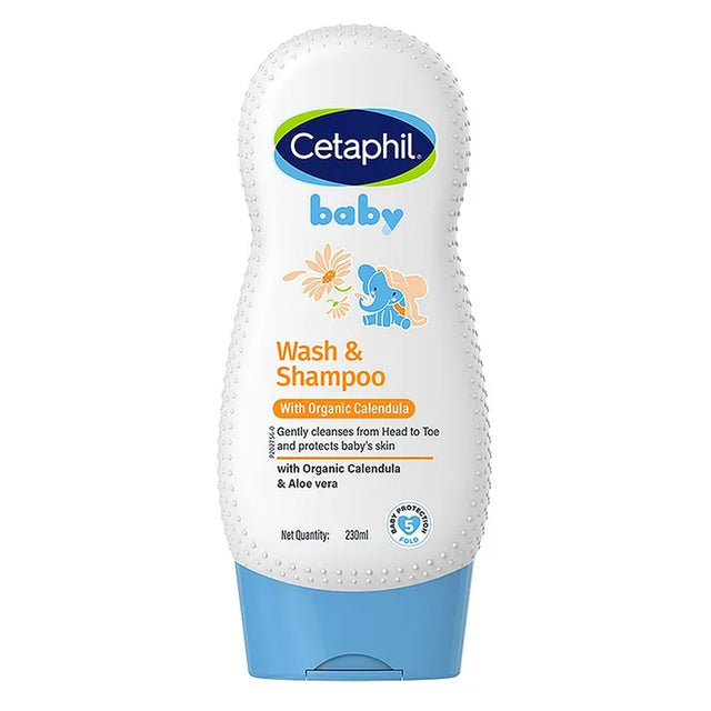 Cetaphil Baby Wash & Shampoo with Organic Calendula, 230ml
