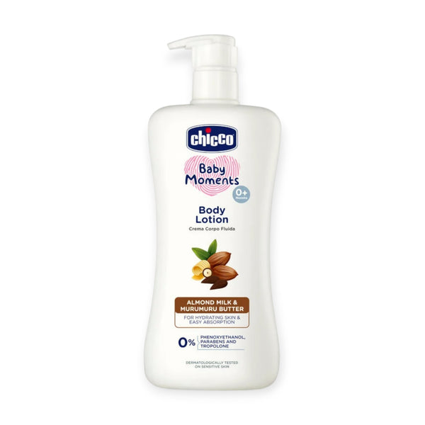 Chicco Body Lotion Almond Milk & Murumuru Butter 500ml Free Baby Cream(100g)