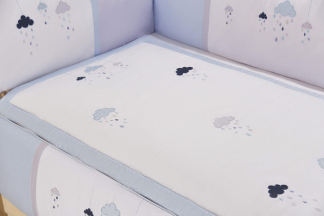 Blooms and Butterflies Rainy Blue Comforter
