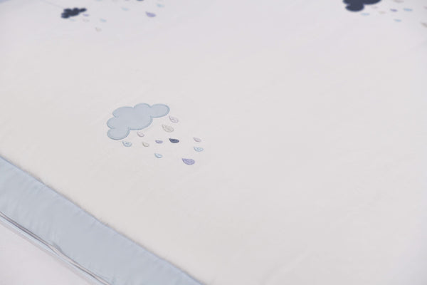 Blooms and Butterflies Rainy Blue Comforter