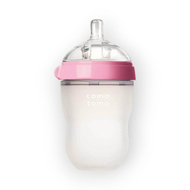 Comotomo Natural Feel Baby Bottle, Pink, 250 ml