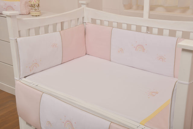 Blooms and Butterflies Rainbow Pink Cot Sheet