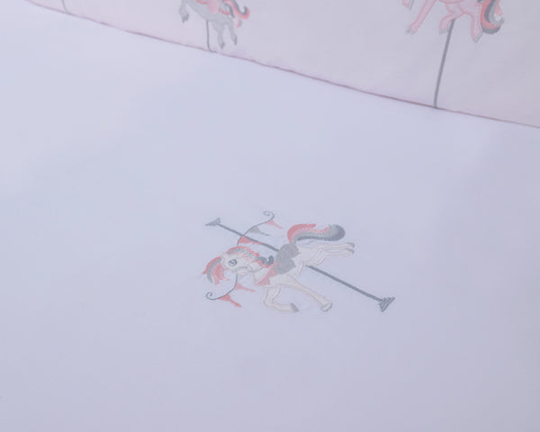 Blooms and Butterflies Merry Go Round Cot Sheet Girl