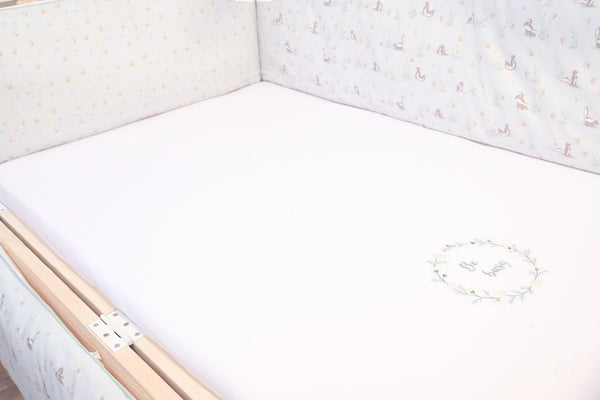 Blooms and Butterflies Be Busy Cot Sheet