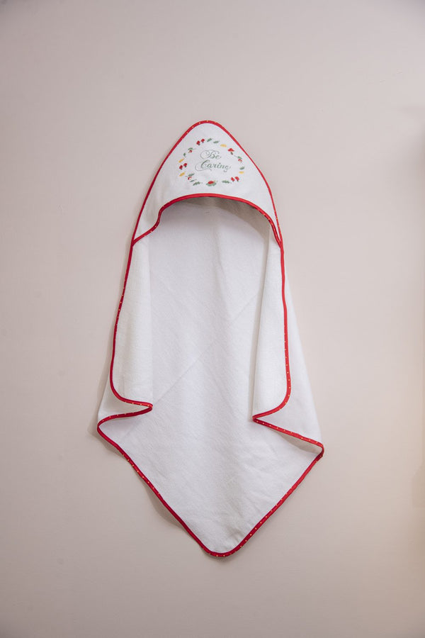Blooms and Butterflies Be Caring Hooded Towel