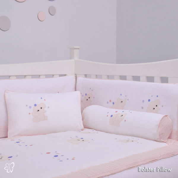 Blooms and Butterflies Jumbo Babies Pink Bolster Pillowcase