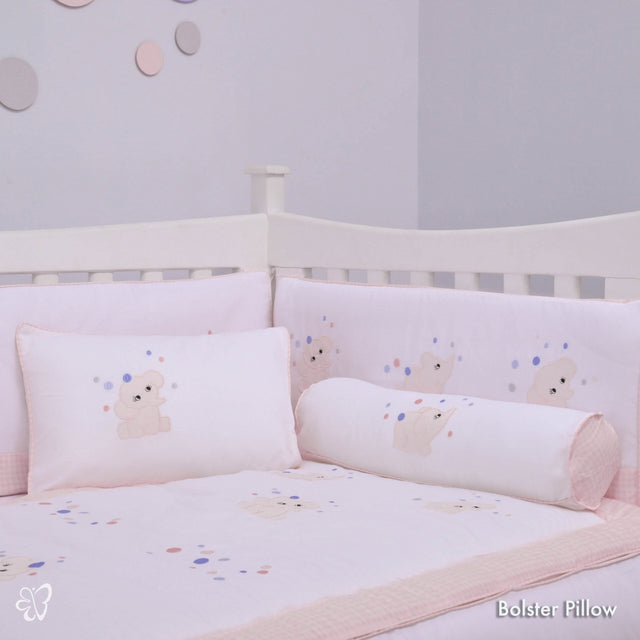Blooms and Butterflies Jumbo Babies Pink Bolster Pillowcase