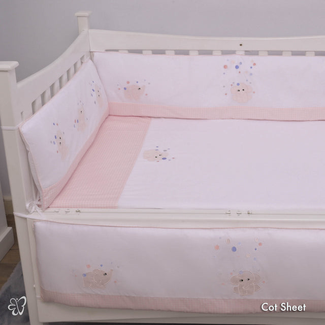 Blooms and Butterflies Jumbo Babies Pink Cot Sheet