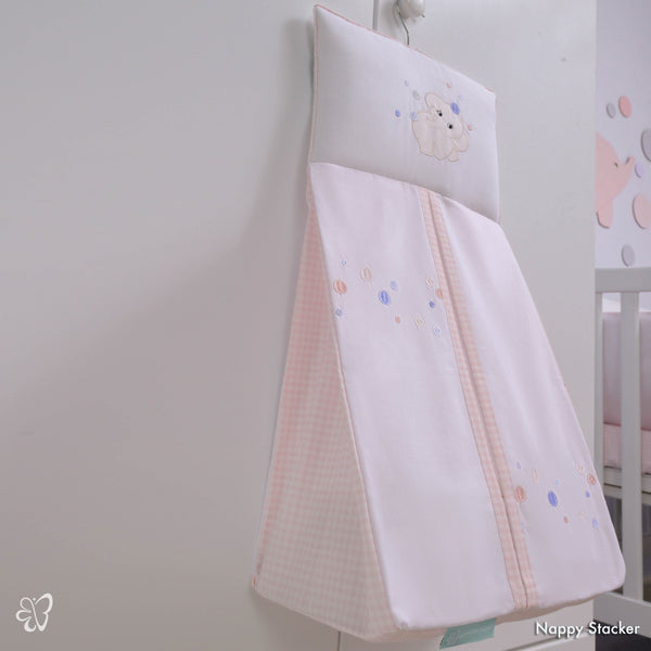 Blooms and Butterflies Jumbo Babies Pink Nappy Stacker