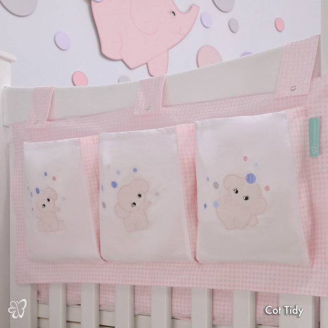 Blooms and Butterflies Jumbo Babies Pink Cot Tidy
