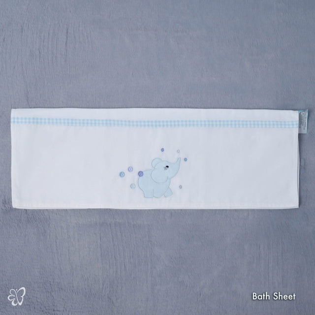 Blooms and Butterflies Jumbo Babies Blue Bath Sheet