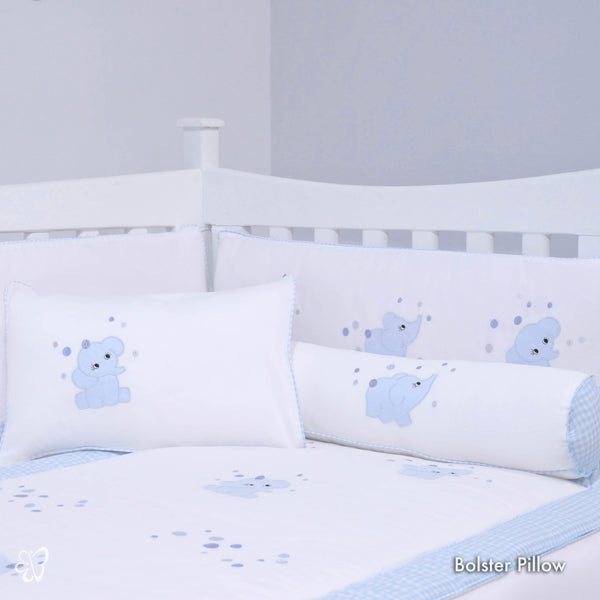 Blooms and Butterflies Jumbo Babies Blue Bolster Pillowcase