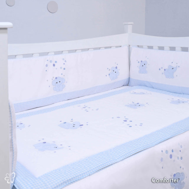 Blooms and Butterflies Jumbo Babies Blue Comforter