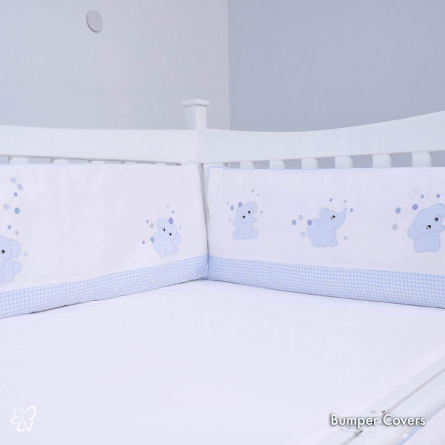 Blooms and Butterflies Jumbo Babies Blue Bumper Set