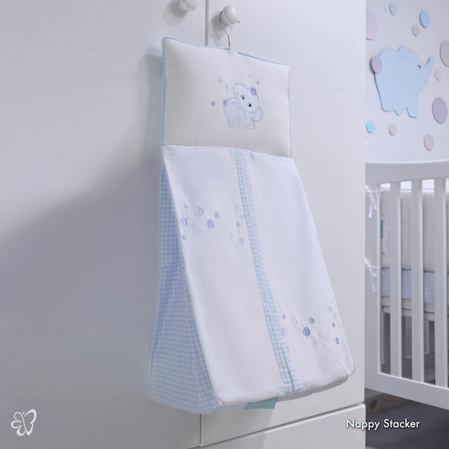 Blooms and Butterflies Jumbo Babies Blue Nappy stacker