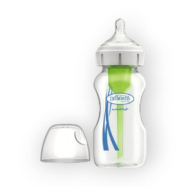 Dr. Brown's Natural Flow Options+ Anti-Colic Baby Bottle, Wide-Neck, 330ml - BabyAmore