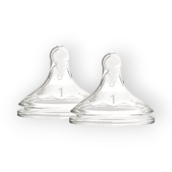 Dr. Brown's Options+ Wide-Neck Baby Bottle Nipple, Level 1 (0m+), Pack of 2 - BabyAmore