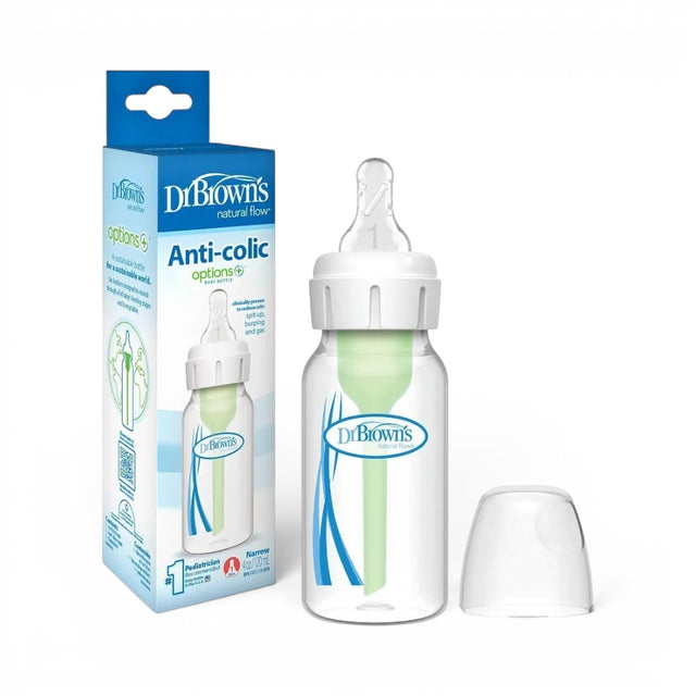 Dr. Brown's Natural Flow Options+ Anti-Colic Baby Bottle, Narrow, 120ml