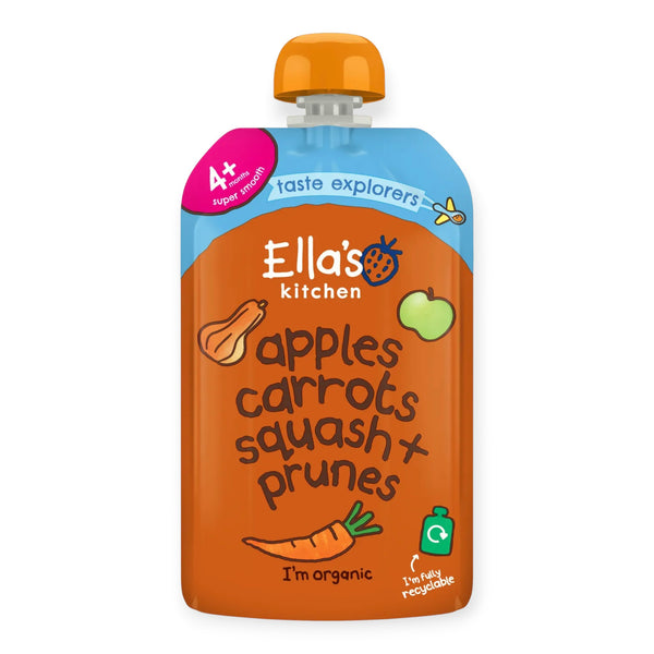 Ella's Kitchen Squash Carrots Apples + Prunes, 4m+, 120g
