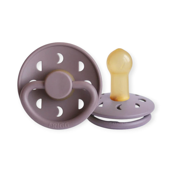 FRIGG Moon Phase Latex Baby Pacifier 6-18M 1-Pack Twilight Mauve - Size 2