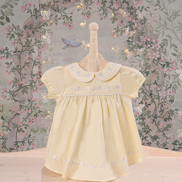 Blooms and Butterflies Girls Fairytale Frock - Cream ( 3-6 months )
