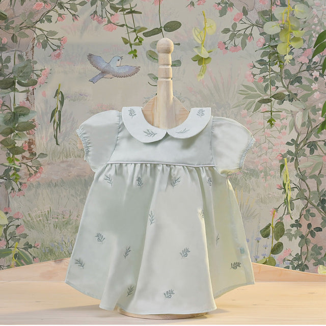 Blooms and Butterflies Fairtytale Frock - Light Green (6 - 9 months)