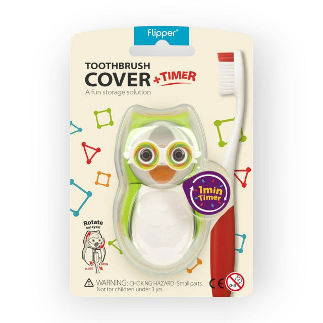 Flipper Toothbrush Cover Flp Owl / Earthy - Green