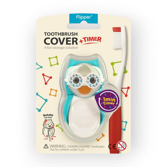 Flipper Toothbrush Cover Flp Owl / Smarty - Sky Blue