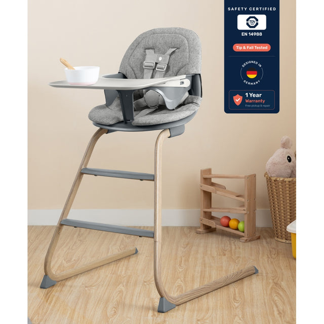 Growgether GRAVITY High Chair | Removable Tray | Soft Cushion | 5-Point Harness | 6 Months-5 Years | 1 Year Warranty