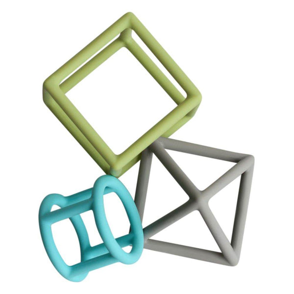Little Rawr Silicone Geometric Teether Set - BabyAmore