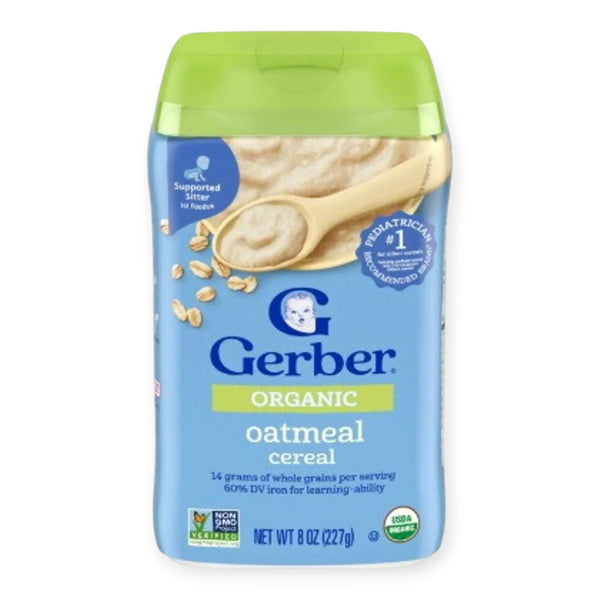 Gerber Organic Oatmeal Single Grain Cereal - 227g