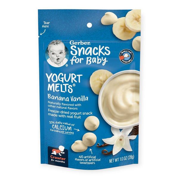 Gerber Yogurt Melts, 8+ Months, Banana Vanilla - 28g