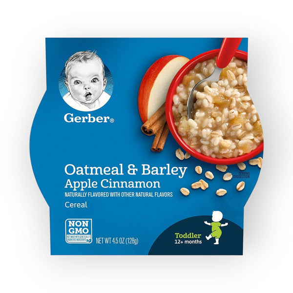 Gerber Mealtime Oatmeal & Barley Apple Cinnamon, 128g - BabyAmore