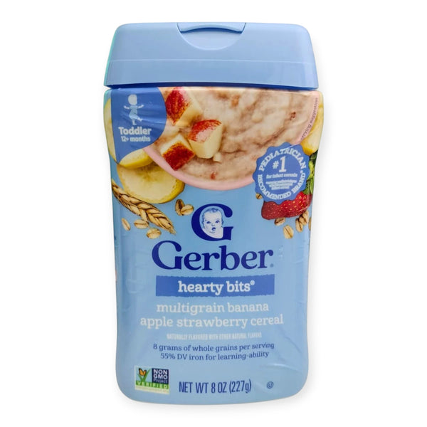 Gerber hearty bits Multigrain Banana Apple Strawberry Cereal - 227g