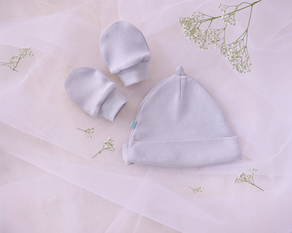 Blooms and Butterflies Gray Beanies & Mittens