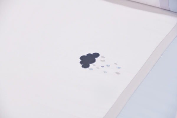 Blooms and Butterflies Rainy Blue Hand Quilt