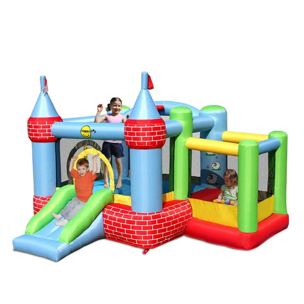 Happy Hop Castle Bouncer With Farmyard Ball Pit
