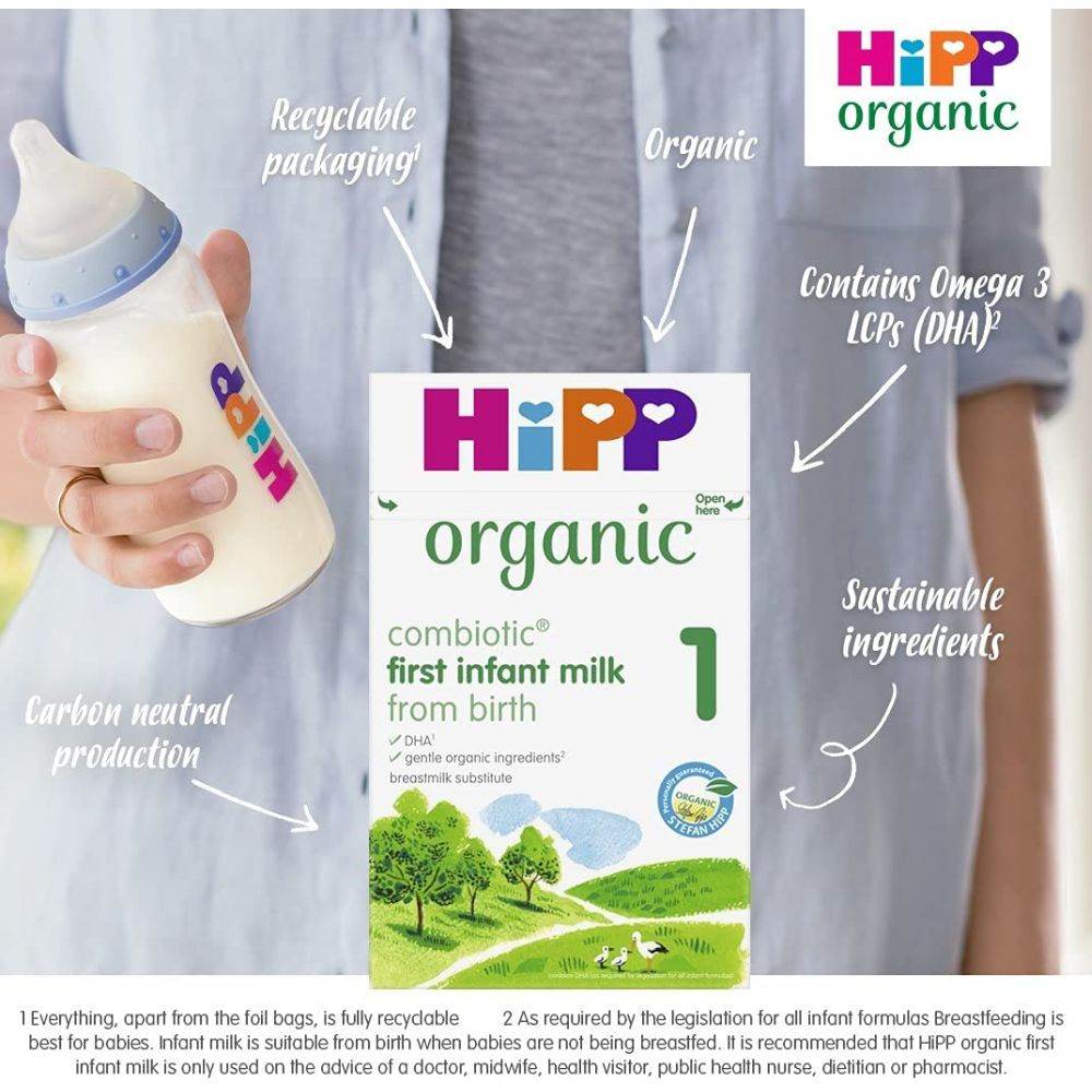 HiPP Organic Combiotic First Infant Milk Stage 800 gm – BabyAmore