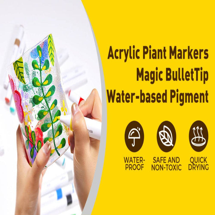 Jar Melo Acrylic Paint Markers With Bag- 36 Colors - BabyAmore