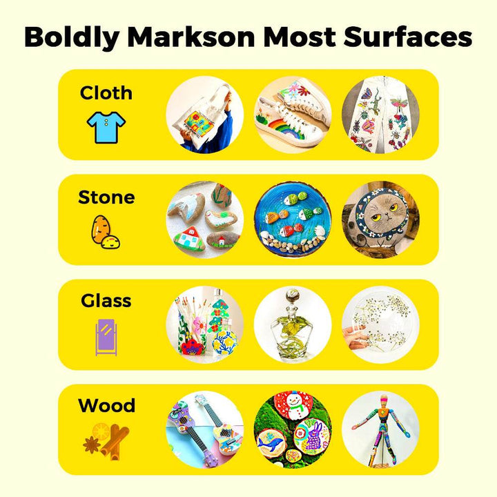 Jar Melo Acrylic Paint Markers With Bag- 36 Colors - BabyAmore