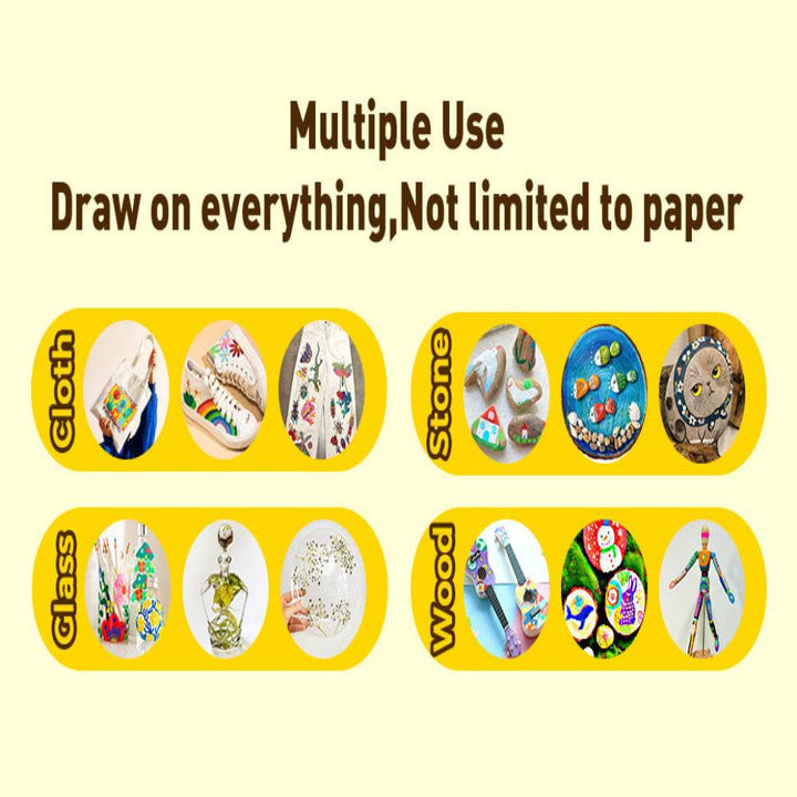 Jar Melo Acrylic Paint Markers With Bag- 36 Colors - BabyAmore